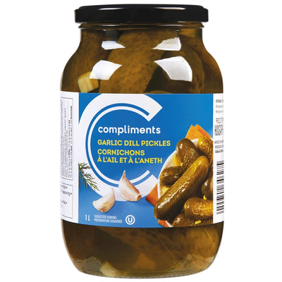 Compliments Garlic Dill Pickles, 1 l