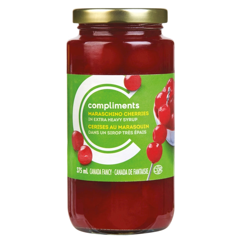 Compliments Maraschino Cherries, 375 mL