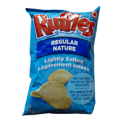 Ruffles Lightly Salted Potato Chips, 200 g