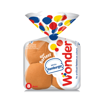 Wonder White Hamburger Bread, 8 ct