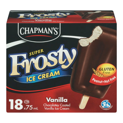 Chapman's Vanilla Frosty Ice Cream Bars, 75 mL, 18 ct