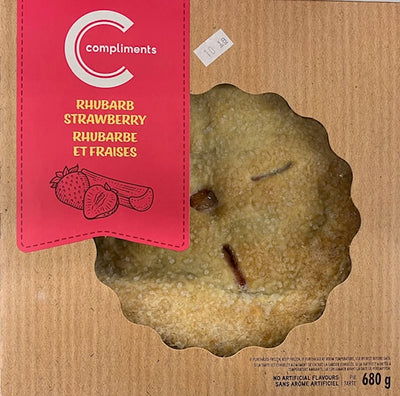 Compliments Rhubarb Strawberry Pie, 680 g