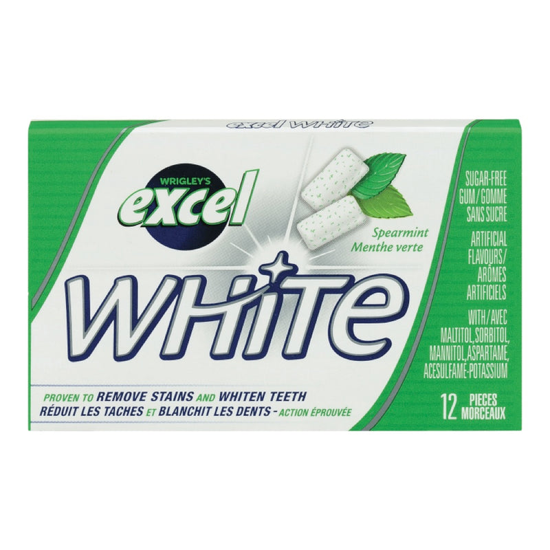 Excel White Spearmint Sugar-Free Gum, 12 ct