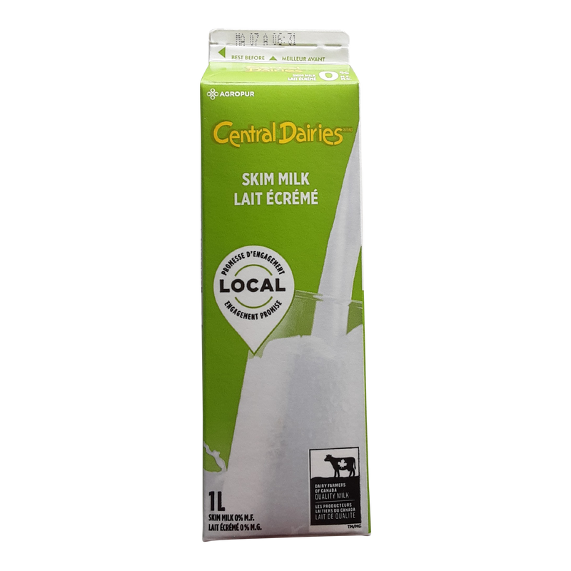 Central Dairies Skim Milk, 1 l