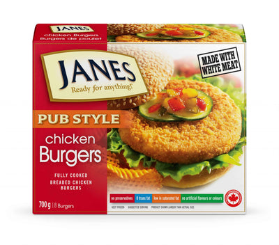 Janes Pub Style Chicken Burgers, 700 g