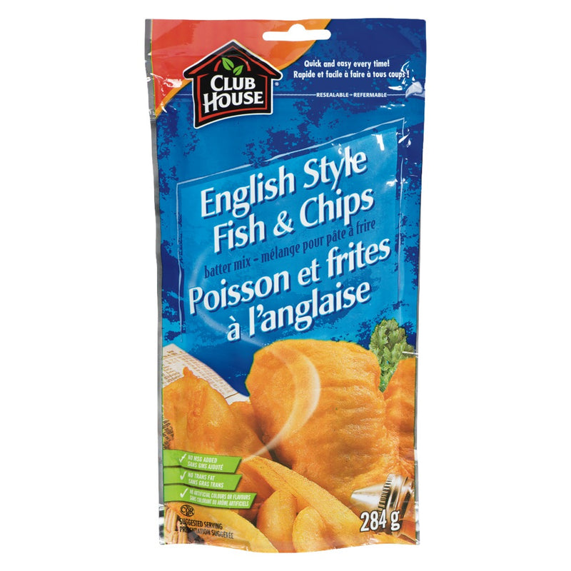 Club House English Style Fish & Chips Batter Mix, 284 g