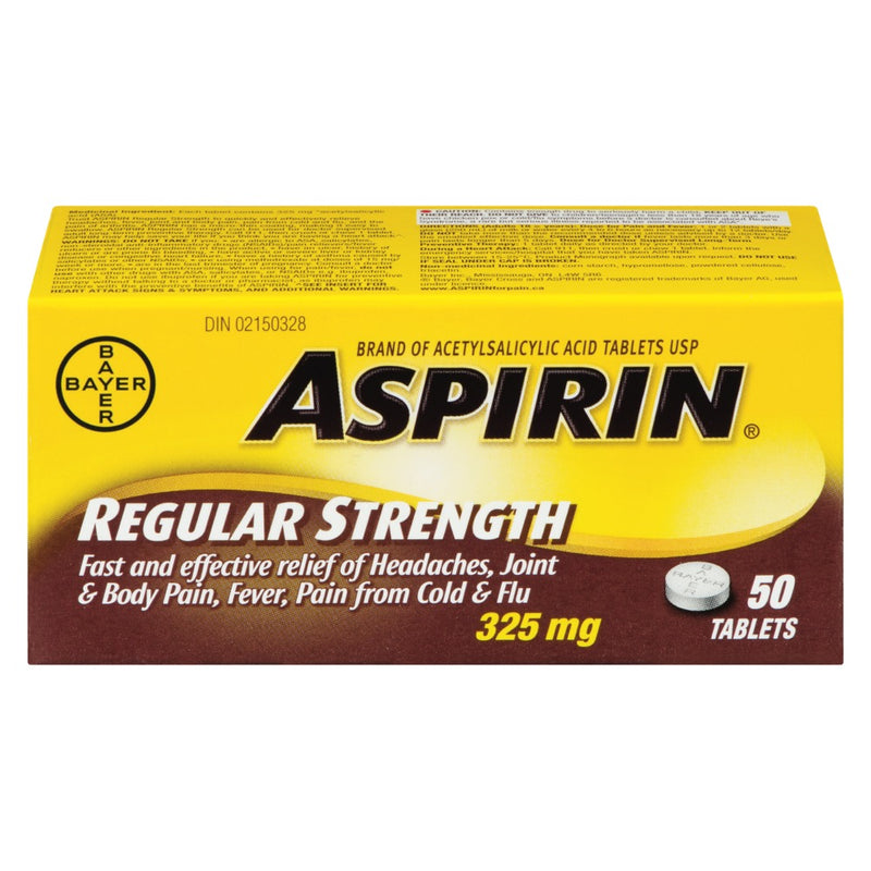 Bayer Aspirin Regular Strength Tablets 325 mg, 50 ct