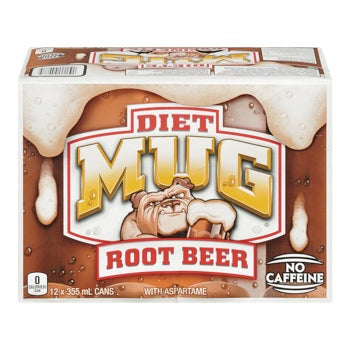 Mug Diet Root Beer, 355 mL, 12 ct