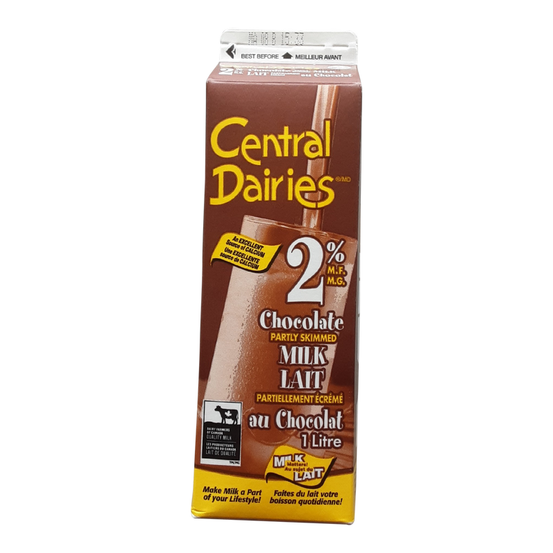 Central Dairies 2% Chocolate Milk, 1 l
