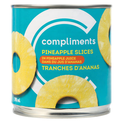 Compliments Pineapple Sliced in Pineapple Juice, 398 mL