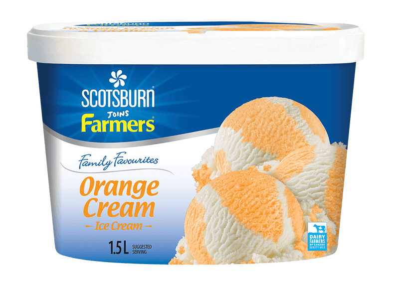 Scotsburn Joins Farmers Orange Cream Ice Cream, 1.5 l