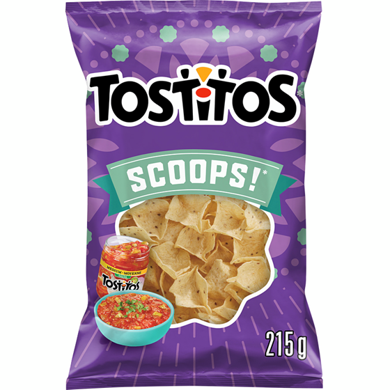 Tostitos Scoops White Corn Tortilla Chips, 215 g