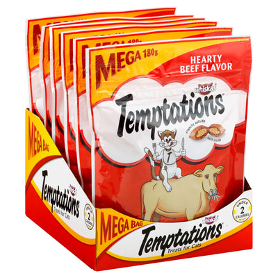 Whiskas Temptations Mega Beef Cat Treat, 6.3 oz.