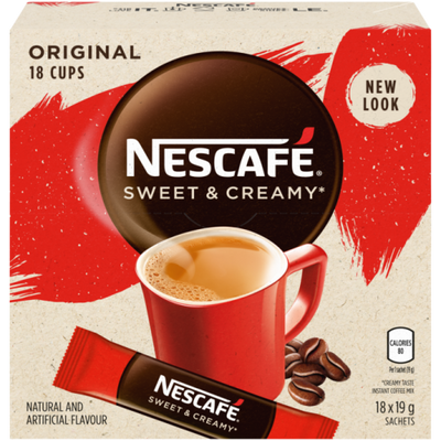 Nescafe Sweet & Creamy Single Use Coffee, 18 ct