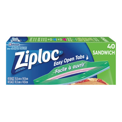 Ziploc Easy Open Tabs Bags, 40 ct