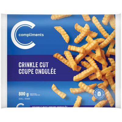Compliments Crinkle Cut French Fried Potatoes, 800 g