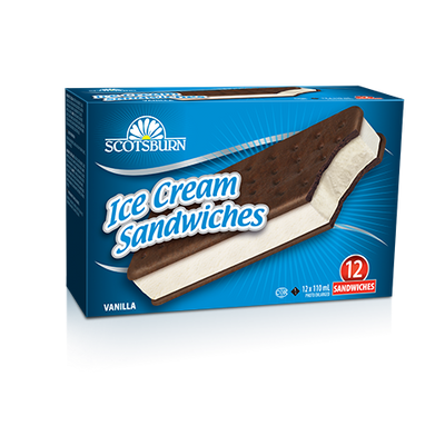 Scotsburn Vanilla Ice Cream Sandwiches, 110 mL, 12 ct