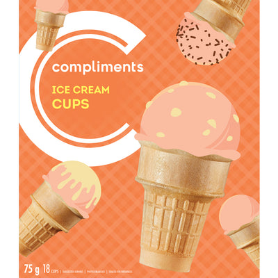 Compliments Ice Cream Cups, 18 ct