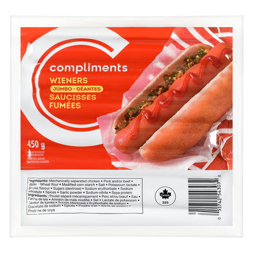 Compliments Jumbo Wieners, 450 g