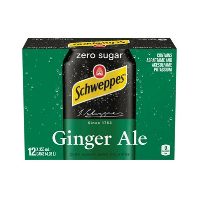 Schweppes Ginger Ale, 355 mL, 12 ct