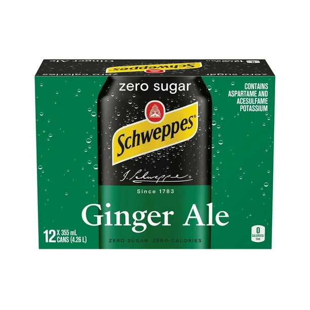 Schweppes Ginger Ale, 355 mL, 12 ct