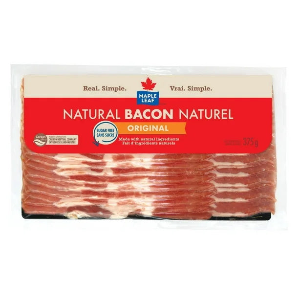 Maple Leaf Naturally Bacon, 375 g