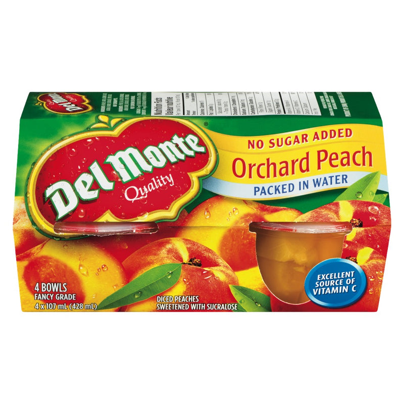 Del Monte Orchard Peach Packed in Water, 107 mL