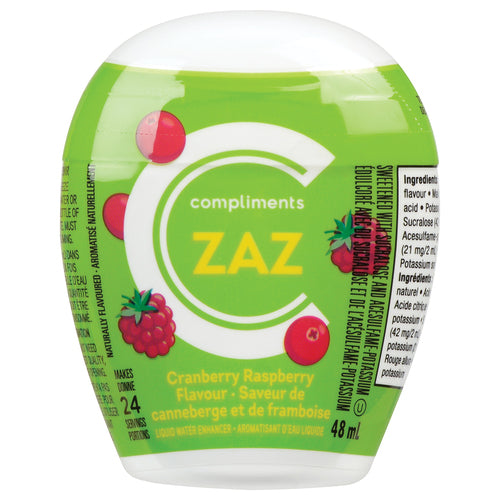 Compliments Zaz Cranberry Raspberry Drink Mix, 48 mL