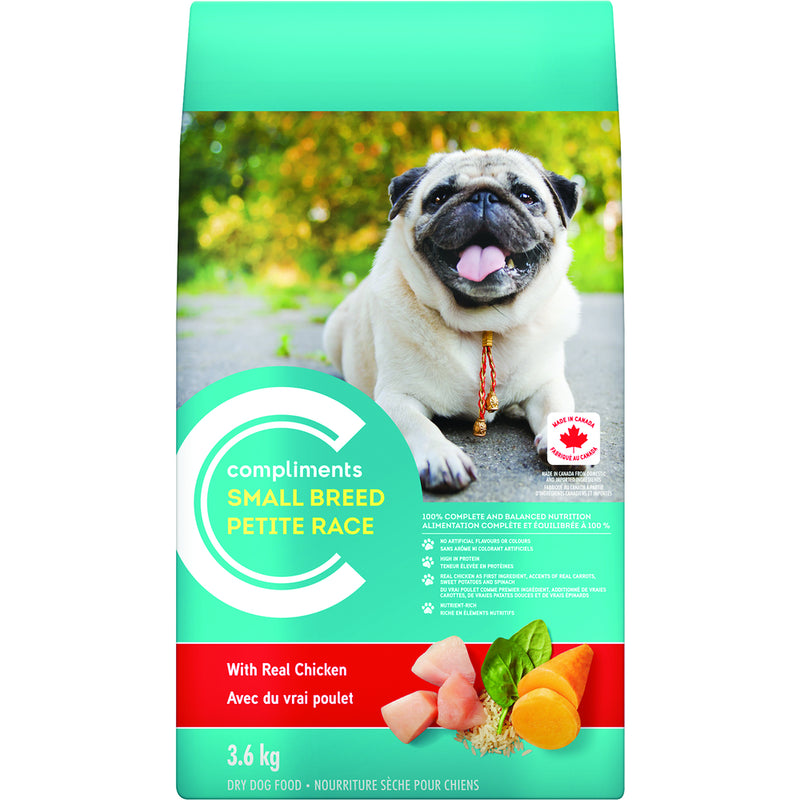 Compliments Dry Dog Food With Real Chicken, 3.6 kg