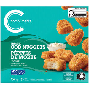 Compliments Breaded Cod Nuggets, 454 g