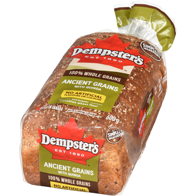 Canada's Bakery Dumpster's 100% Whole Grains With Quinoa Bread, 600 g