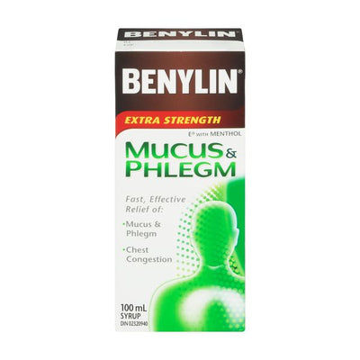 Benylin Extra Strength Mucus & Phlegm Syrup, 100 mL