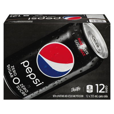 Pepsi Zero Sugar, 355 mL, 12 ct