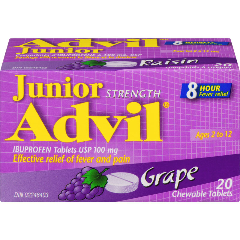 Advil Junior Strenght Chewable Tablets, 20 ct