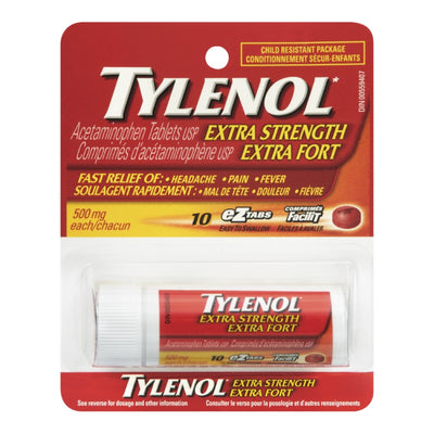 Tylenol Extra Strength 500 mg Eztabs, 10 ct
