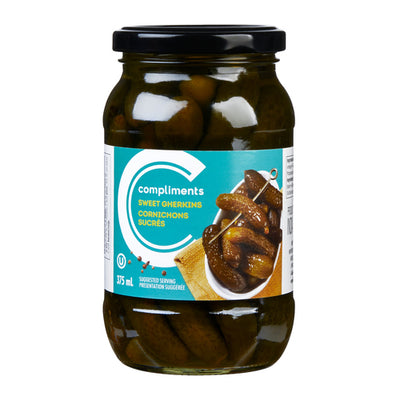 Compliments Sweet Gherkins, 375 mL