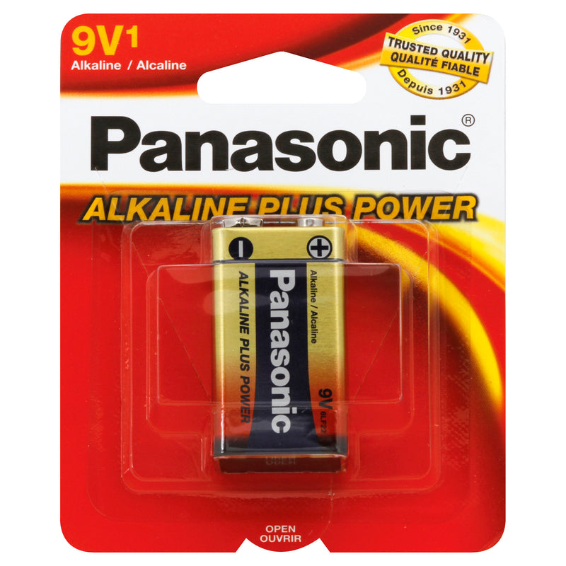 Panasonic Alkaline 9V Battery, 1 battery