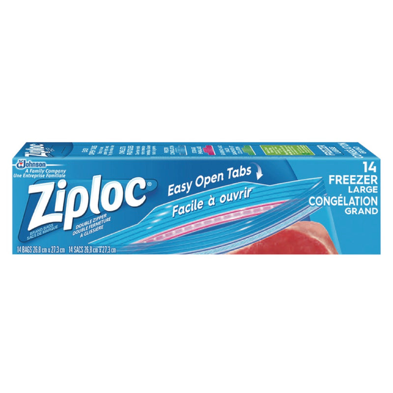 Ziploc Freezer Large Bags, 14 ct
