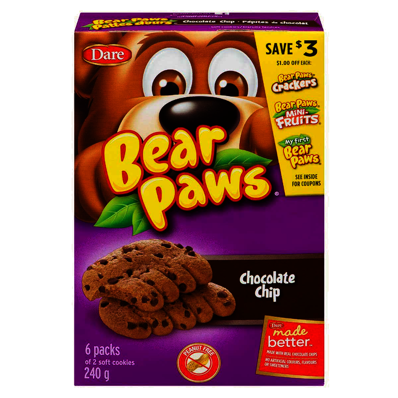 Dare Bear Paws Chocolate Chip, 240 g