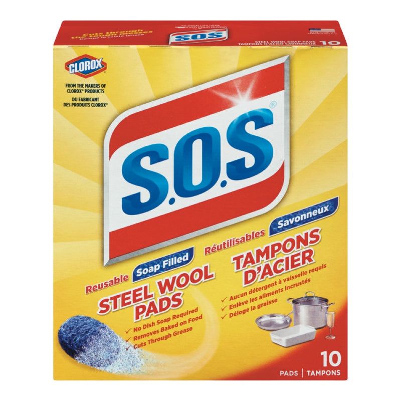 S.O.S Steel Wool Pads, 10 ct