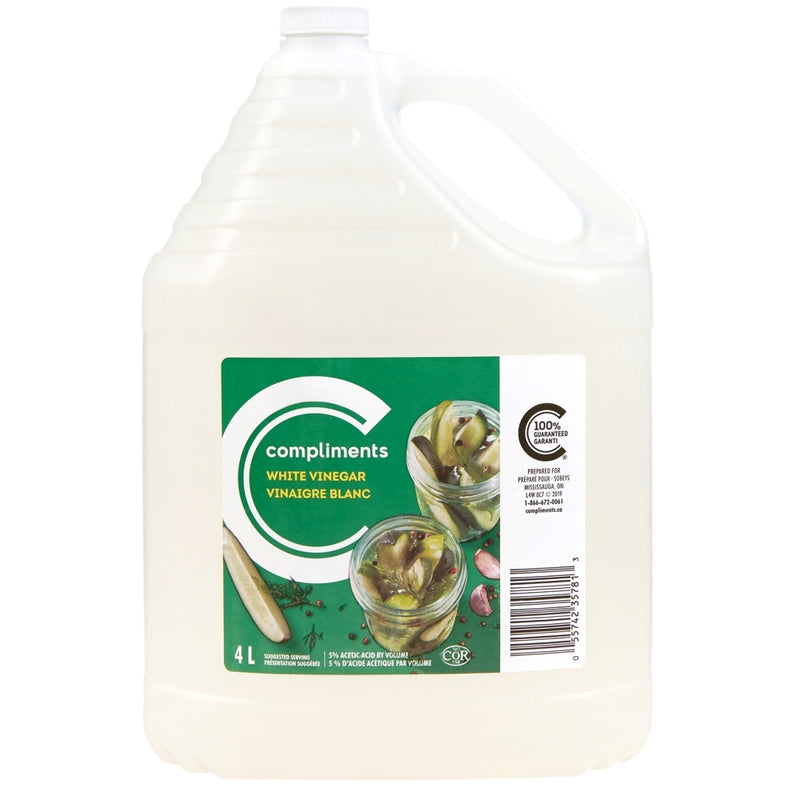 Compliments White Vinegar, 4 l