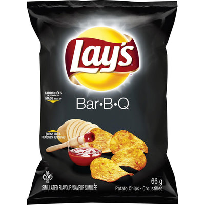 Lay's Bar B Q Flavour Potato Chips, 66 g