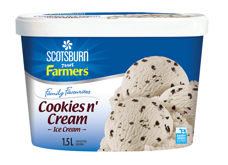 Scotsburn Joins Farmers Cookies N' Cream Ice Cream, 1.5 l