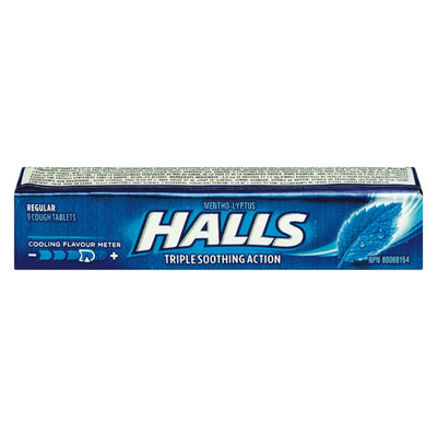 Halls Regular Triple Soothing Action Cough Drops, 9 ct