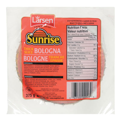 Larsen Sunrise Thick Slice Bologna, 375 g