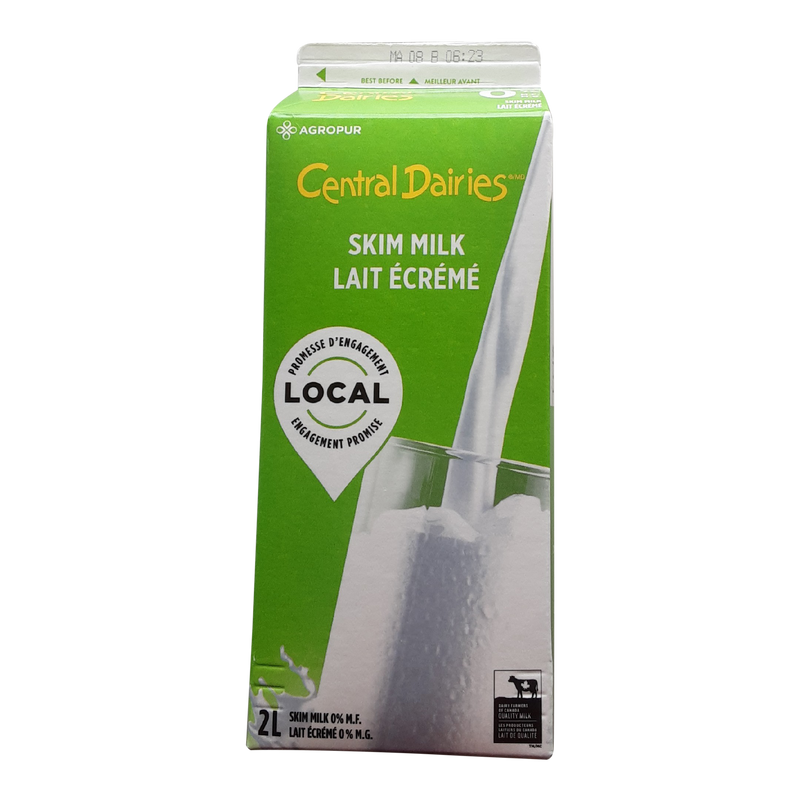 Central Dairies Skim Milk, 2 l