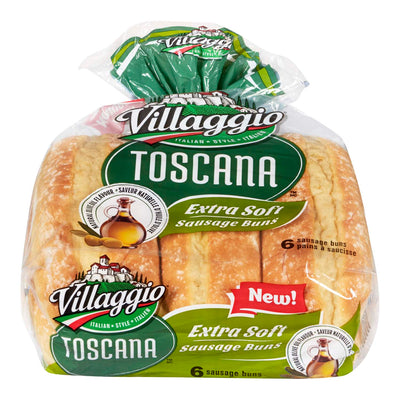Villagio Toscana Extra Soft Sausage Buns, 6 ct