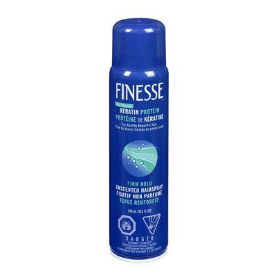 Finesse Keratin Protein Firm Hold Unscented Hair Spray, 300 mL