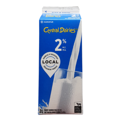 Central Dairies 2% Milk, 2l