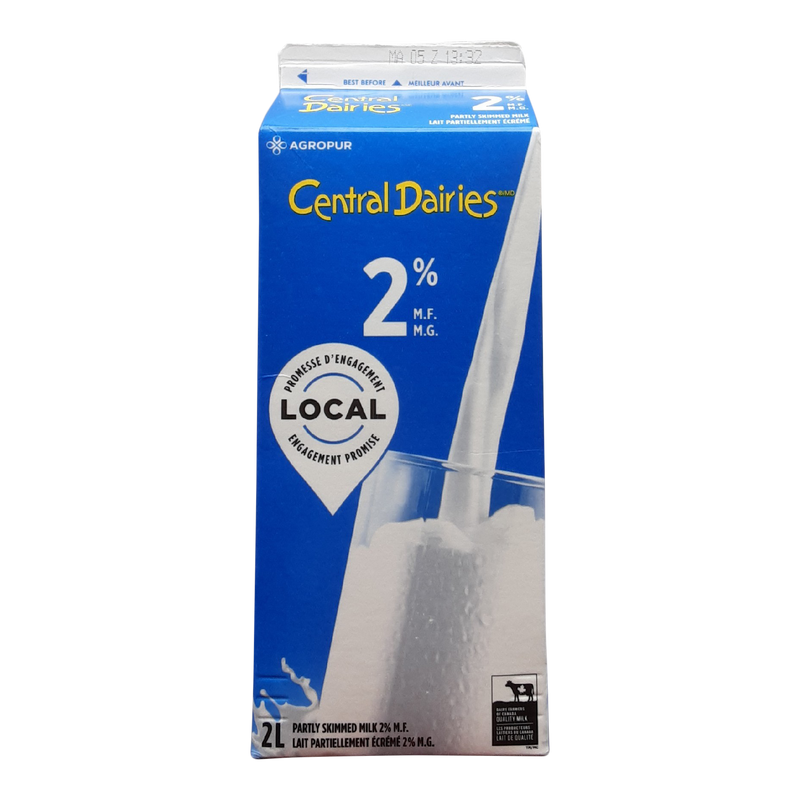 Central Dairies 2% Milk, 2l